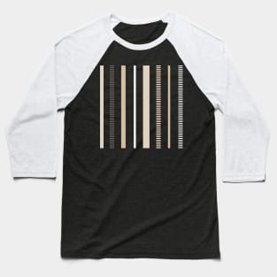 Vertical Stripes Tan Baseball T-Shirt